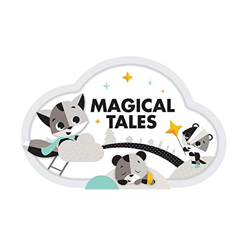 Tiny Love Take-Along Mobile Carrousel cuna bebé y movil coche bebé 2 en 1, Acople universal, 30 minutos de musica 5 melodías, blanco y negro, Magical Tales