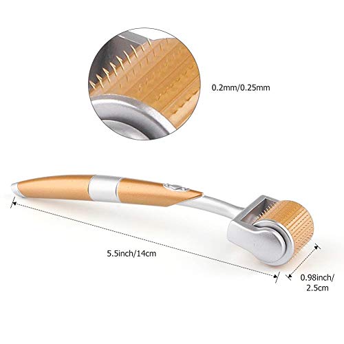 Titanium Microneedle 192 Derma Needle Roller Tratamiento de cicatrices de acné, piel, pérdida de cabello, arrugas, puntos negros, líneas, dañado por el sol, regenerador de blanqueamiento edificante.