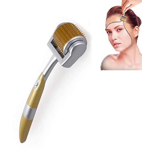 Titanium Microneedle 192 Derma Needle Roller Tratamiento de cicatrices de acné, piel, pérdida de cabello, arrugas, puntos negros, líneas, dañado por el sol, regenerador de blanqueamiento edificante.