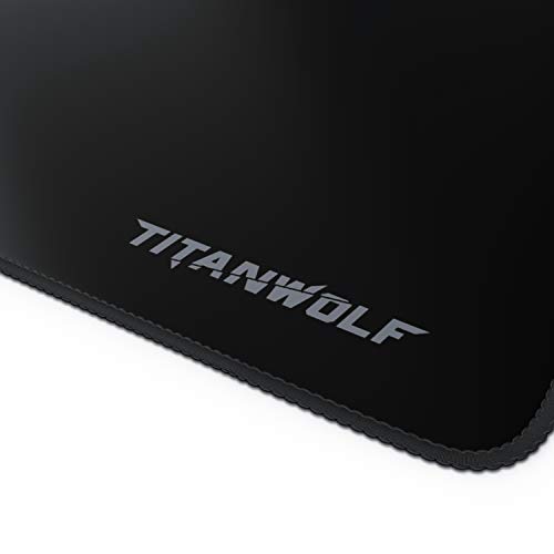 TITANWOLF - Alfombrilla de Ratón de Gran Tamaño 1200x400mm – Mouse Pad Gaming XXL - para Precisión y Velocidad en Juegos - Antideslizante - Superficie de Tejido - para Ratón y Teclado