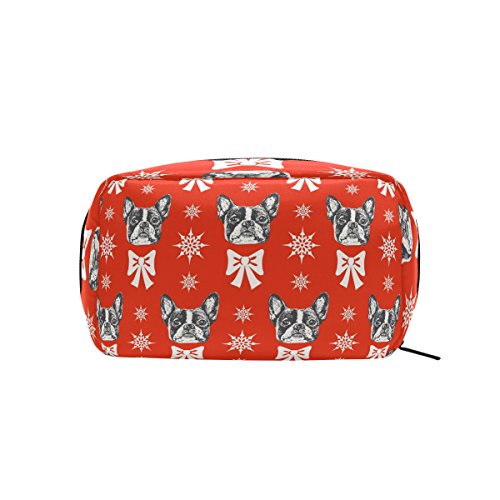 TIZORAX - Bolsa de maquillaje con diseño de bulldog francés