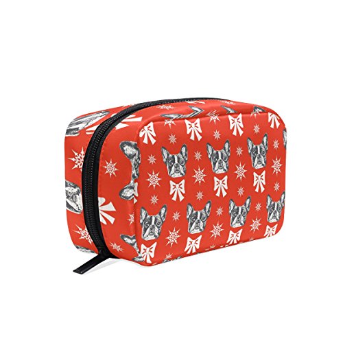 TIZORAX - Bolsa de maquillaje con diseño de bulldog francés