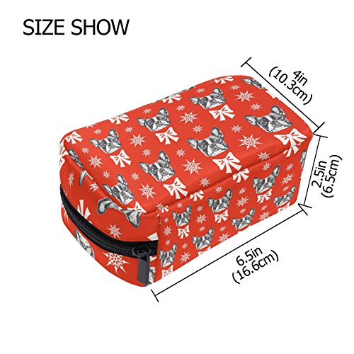 TIZORAX - Bolsa de maquillaje con diseño de bulldog francés