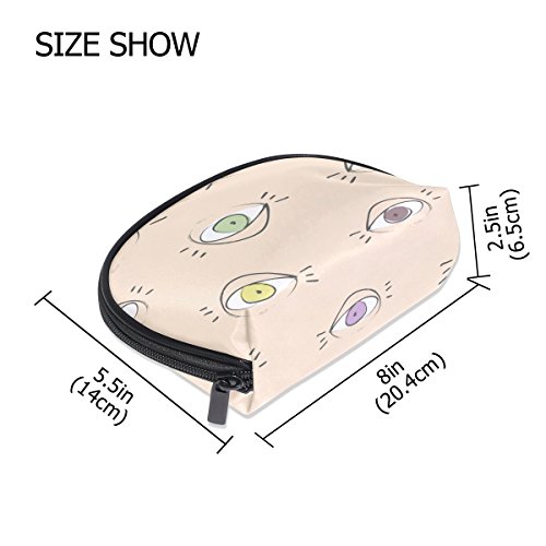 TIZORAX - Bolsa de maquillaje con ojos abiertos