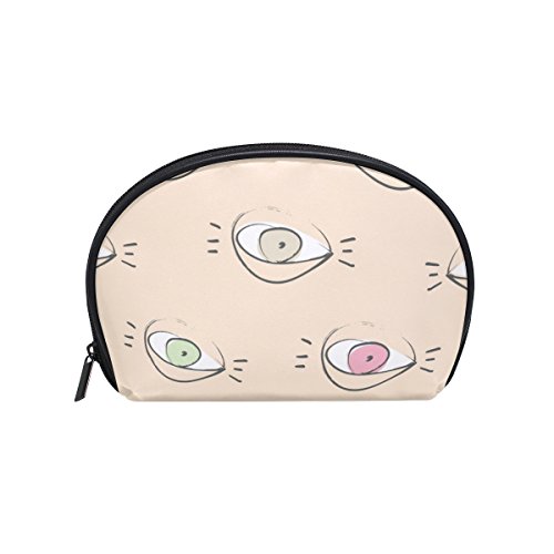 TIZORAX - Bolsa de maquillaje con ojos abiertos