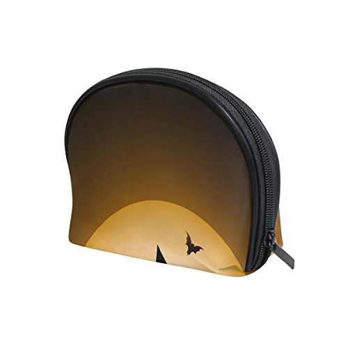 TIZORAX - Bolsa organizadora de viaje para Halloween, diseño de gato de bruja y luna llena