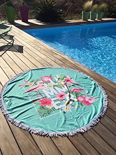 Toalla de playa de verano KALTYS Redonda 150 cm 100% poliéster