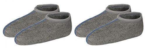 Tobeni 2 Pares Mujer Hombre Niños Crin Térmicas Calcetines para Botas de Goma Unisexo Color Gris Tamaño 43-44