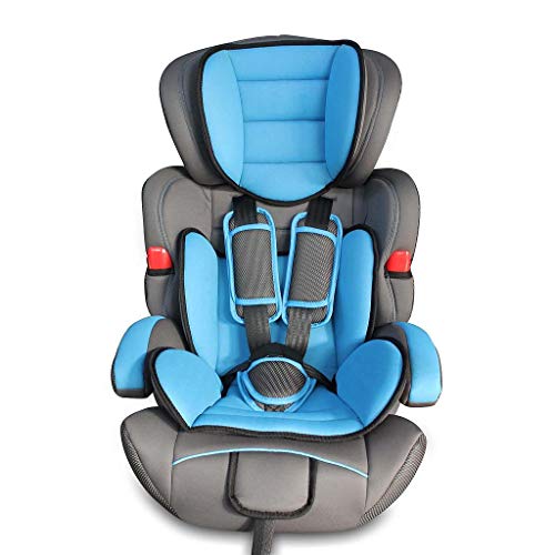 Todeco - Silla de Coche para Bebés y Niños, Asiento Elevador para Coches - Estándar/Certificación: ECE R44/04 - Rango de edad: Niños de 9 meses a 12 años - 9 a 36 kg, Azul