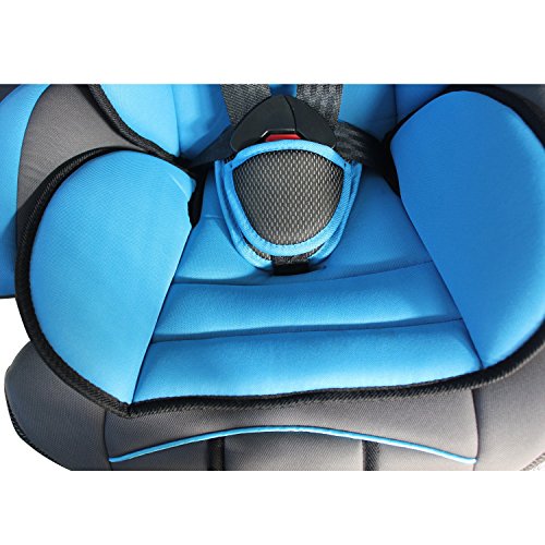 Todeco - Silla de Coche para Bebés y Niños, Asiento Elevador para Coches - Estándar/Certificación: ECE R44/04 - Rango de edad: Niños de 9 meses a 12 años - 9 a 36 kg, Azul