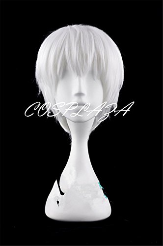 Tokyo COSPLAZA de la peluca ghoul de Navidad Ken pelucas Cosplay kaneki Halloween colour blanco y plateado pelo parte