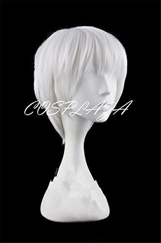 Tokyo COSPLAZA de la peluca ghoul de Navidad Ken pelucas Cosplay kaneki Halloween colour blanco y plateado pelo parte