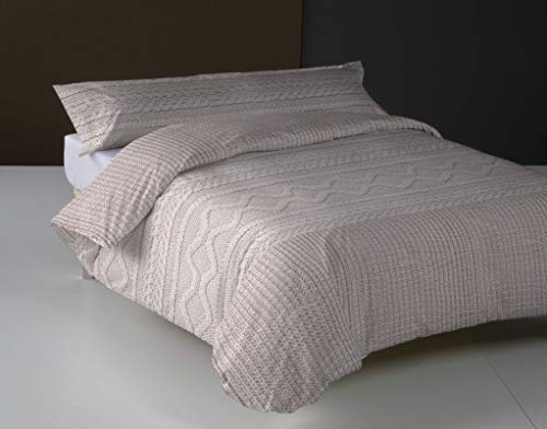 Tolrá Juego de Funda Nórdica Compuesto por 2 Piezas, Estampado sobre una Base de Tejido de Gran Resistencia, Durabilidad y fácil Planchado (Piedra, 180 cm)