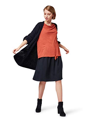 Tom Tailor Zopfmuster Suéter cárdigan, Azul (Sky Captain Blue 10668), XL para Mujer