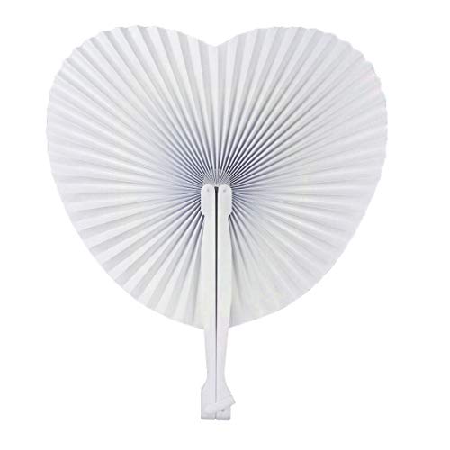Tomkity 72 Piezas Abanico Blanco Papel Plegable para Bodas o Fiestas