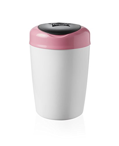 Tommee Tippee Simplee Sangenic Cubo de basura para pañales blanco roto rosa
