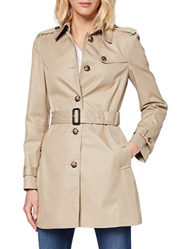 Tommy Hilfiger Heritage Single Breasted Trench Abrigo, Beige (Medium Taupe 055), M (Talla fabricante: M) para Mujer