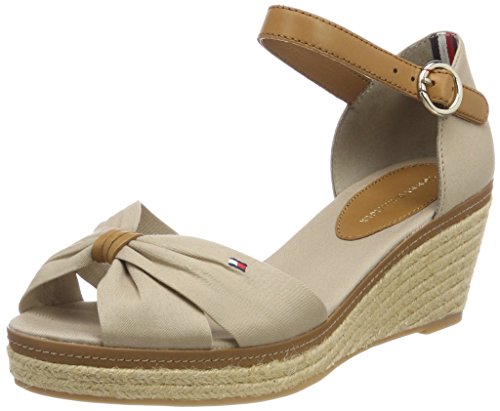 Tommy Hilfiger Iconic Elba Sandal, Alpargatas Mujer, Beige (Cobblestone 068), 39 EU