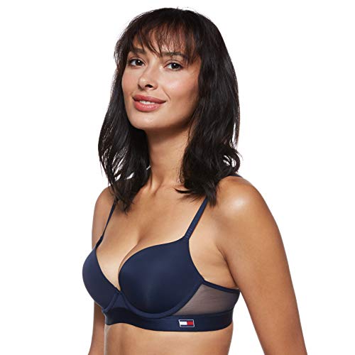 Tommy Hilfiger Longline Bra Sujetador con Push-up, Azul (Navy Blazer 416), K (Talla del Fabricante: B80) para Mujer