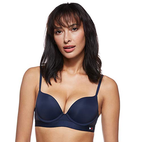 Tommy Hilfiger Longline Bra Sujetador con Push-up, Azul (Navy Blazer 416), K (Talla del Fabricante: B80) para Mujer
