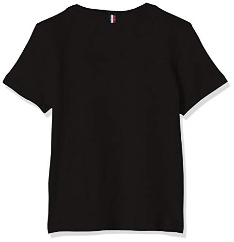 Tommy Hilfiger T Camiseta Básica de Manga Corta, Negro (Meteorite), 140 (Talla del Fabricante: 10-11) para Niños