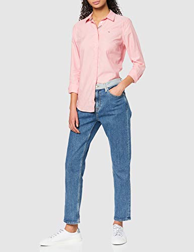 Tommy Hilfiger Tjw Slim Fit Oxford Shirt Camisa, Rosa (Pink Te6), 32 (Talla del Fabricante: XX-Small) para Mujer