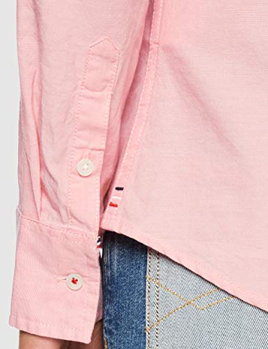 Tommy Hilfiger Tjw Slim Fit Oxford Shirt Camisa, Rosa (Pink Te6), 32 (Talla del Fabricante: XX-Small) para Mujer