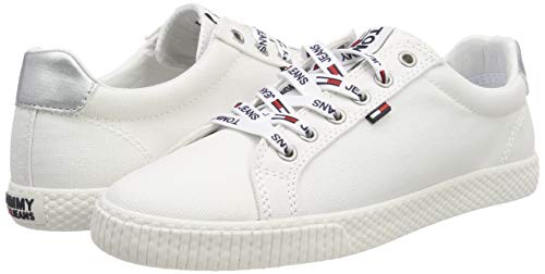 Tommy Hilfiger Tommy Jeans Casual Sneaker, Zapatillas para Mujer, Blanco (White 100), 41 EU