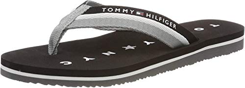 Tommy Hilfiger Tommy Loves NY Beach Sandal, Chanclas para Mujer, Negro (Black 990), 39 EU