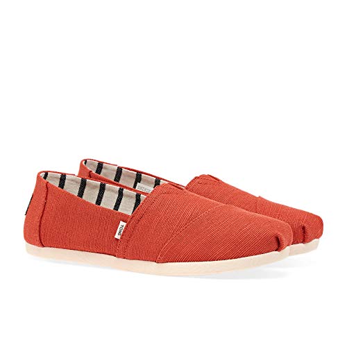 TOMS Zapatillas clásicas sin cordones para mujer, (Lienzo de arcilla roja.), 35 EU