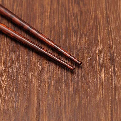 TongN Palillos Palillos-patrón de la serpiente palillos de madera, apuntadas creativo de gama alta japonesa palillos, resistente al desgaste, anti-escaldaduras, caja de madera Set