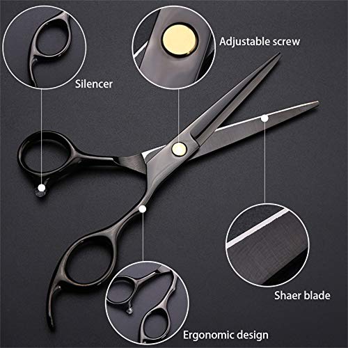Tonsooze Tijeras de Peluquería Profesional Kit, Tijeras Peluqueria Acero Inoxidable de Primera Calidad con Tijeras de peine para el cabello, set corte de pelo profesional 11piezas