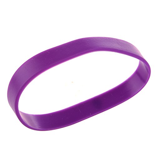 TOOGOO Brazalete de puno Munequera Pulsera de Elasticidad de Moda de Goma de Silicona Violeta