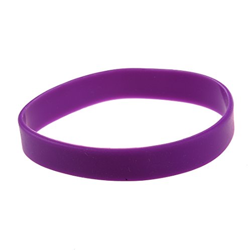 TOOGOO Brazalete de puno Munequera Pulsera de Elasticidad de Moda de Goma de Silicona Violeta
