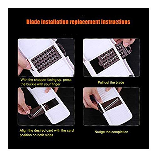 Tool Ajustables Chopper Cortador de Cocina Herramientas Dicer Vegetal, de múltiples Funciones, for Patata Zanahoria Queso, Marrón, 11I.7In Tool-7.31 (Color : Silver)