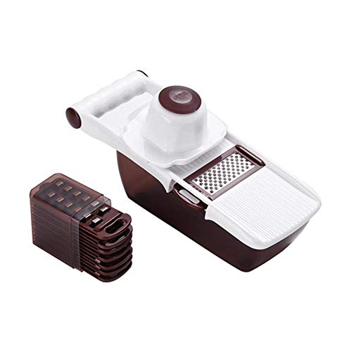 Tool Ajustables Chopper Cortador de Cocina Herramientas Dicer Vegetal, de múltiples Funciones, for Patata Zanahoria Queso, Marrón, 11I.7In Tool-7.31 (Color : Silver)