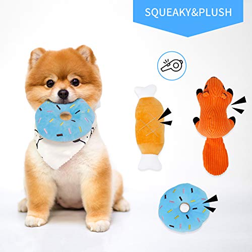 Toozey Juguetes para Perros Pequeños Juguete Cachorros- 7 Piezas de Juguetes para Perros para Cachorros/Perros pequeños - Juguete masticable y chirriante Interactivos - algodón natural