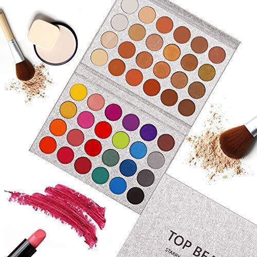 Top Beauty 48 Color Sombra de ojos Altamente pigmentada Brillo Neutral Mate Sombra de ojos Kits de maquillaje Impermeable Ahumado Metálico Brillo Kits de sombra de ojos