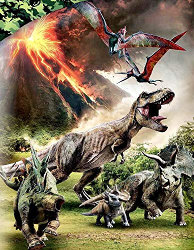 Top Brands - Juego de Funda nórdica, edredón de Jurassic World Mundo Jurásico Dinosaurio T-Rex, para Cama de 140x200cm, 100% algodón, Ropa de Cama