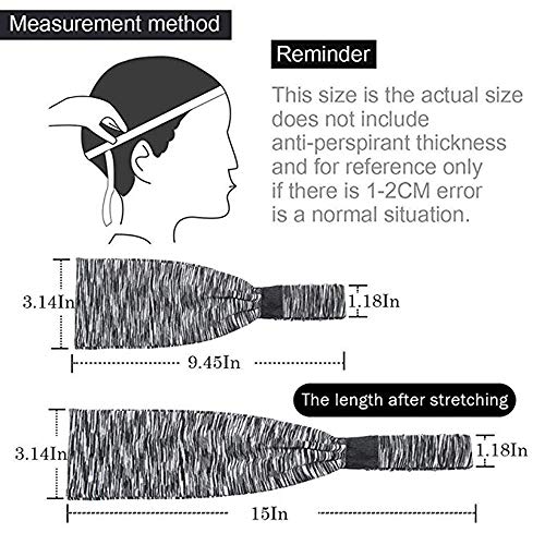 TopBine 5 unidades de diademas deportivas, para yoga, atlética, para hombre, banda para el sudor, para correr, viajar y fitness, ligeras y antideslizantes para el ejercicio