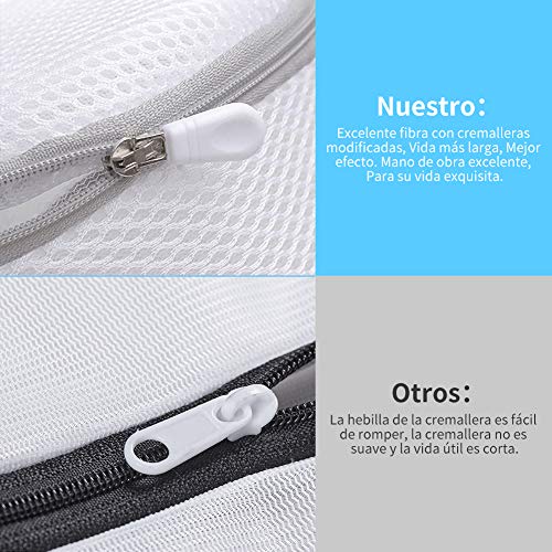 TOPERSUN 10PCS Bolsa para Lavadora Bolsa de Lavanderia Bolsa para la Colada con Cremallera Cerrada Bolsa Malla de Lavandería Protección Completa Reutilizable Adecuado para Lavando Ropa