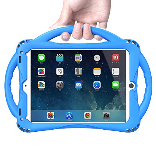 TopEsct 2018/2017 Edición iPad 9.7"/ iPad Air Funda para Niños,Shock Proof Material Silicona con Manija para Apple iPad 5th/6th, iPad Air, iPad Air 2,iPad Pro 9.7(iPad 9.7, Azul)