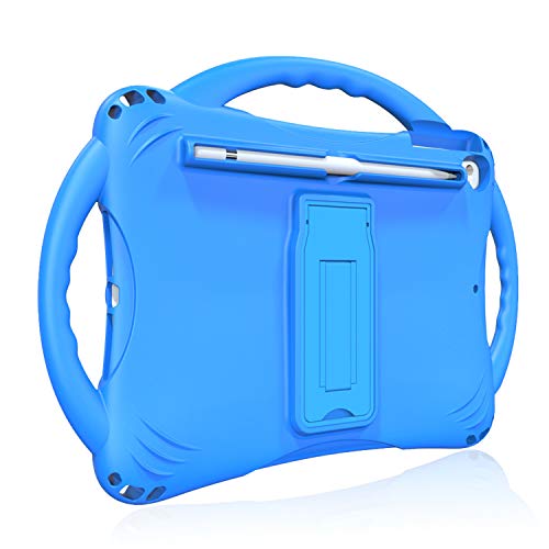 TopEsct 2018/2017 Edición iPad 9.7"/ iPad Air Funda para Niños,Shock Proof Material Silicona con Manija para Apple iPad 5th/6th, iPad Air, iPad Air 2,iPad Pro 9.7(iPad 9.7, Azul)