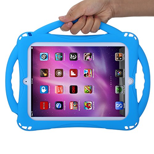 TopEsct iPad 2 Funda Niños Shock Proof Material Silicona Lightweight Kids Protector Cover Case con Manija para Apple iPad 2, iPad 3,iPad 4 (iPad 2/3/4, Azul)