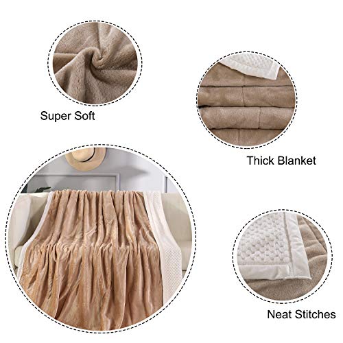 Topmail Mantas para cama Gris Franela 150x200 cm Felpa Manta Gruesa para para Invierno 100% Suave y Esponjoso (Marrón, 150x200 cm)