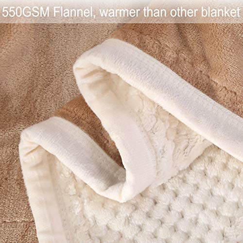Topmail Mantas para cama Gris Franela 150x200 cm Felpa Manta Gruesa para para Invierno 100% Suave y Esponjoso (Marrón, 150x200 cm)