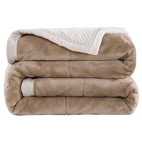 Topmail Mantas para cama Gris Franela 150x200 cm Felpa Manta Gruesa para para Invierno 100% Suave y Esponjoso (Marrón, 150x200 cm)
