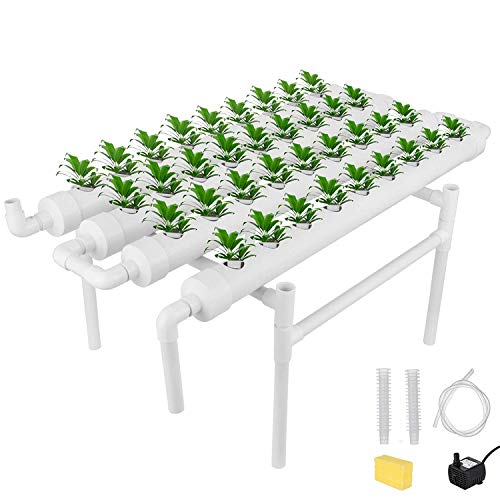 TOPQSC Kit de Cultivo Hidropónico 36 Sitios 4 Tubos Equipo de Plantación Hidropónica Cultivo Sin Suelo Aguas Profundas Sistema de Cultivo Hidropónico Para el Kit de Cultivo de Jardín de Balcón de Casa
