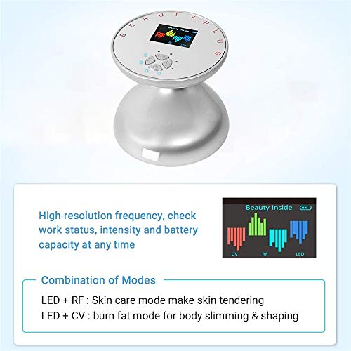 TOPQSC Máquina de Pérdida de Grasa Cavitación Cuerpo Dispositivo De Eliminación De Celulitis Pérdida Peso Massager Delgado por estiramiento de la piel 6 en 1 Anticelulítico para Estiramiento