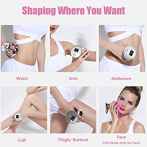 TOPQSC Máquina de Pérdida de Grasa Cavitación Cuerpo Dispositivo De Eliminación De Celulitis Pérdida Peso Massager Delgado por estiramiento de la piel 6 en 1 Anticelulítico para Estiramiento